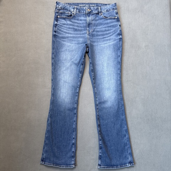 American Eagle Outfitters Denim - American Eagle Jeans Womens 16 Long Blue High Rise Skinny Kick Stretch Bootcut
